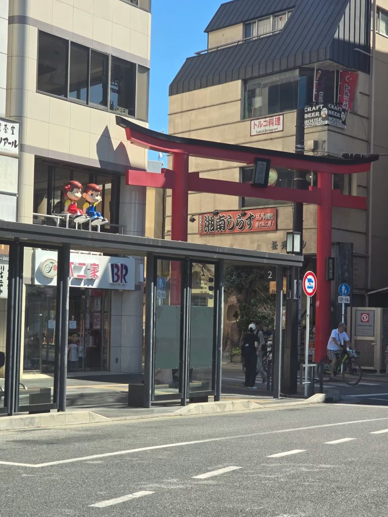 Local storefronts along Komachi Street in Kamakura