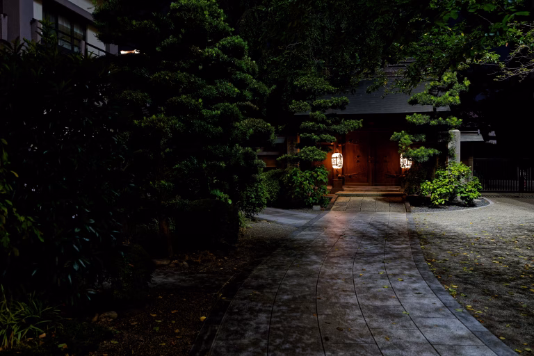 Night time in Shinjuku Joenji Temple