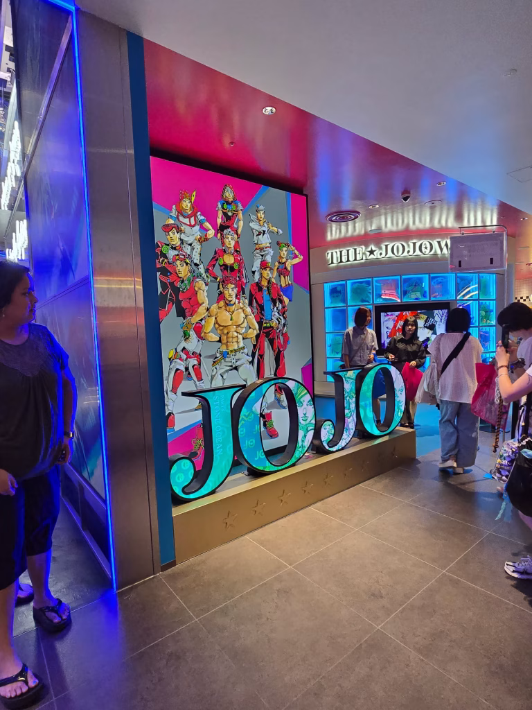 JoJo's Bizarre Adventure popup in Shibuya PARCO shopping complex in Shibuya area of Tokyo
