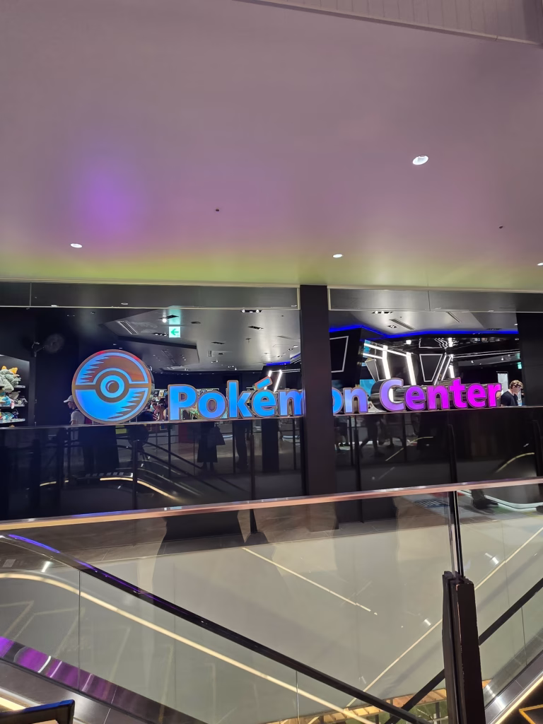 View of Pokemon Center from escalators in Shibuya PARCO shopping complex in the Shibuya area of Tokyo.